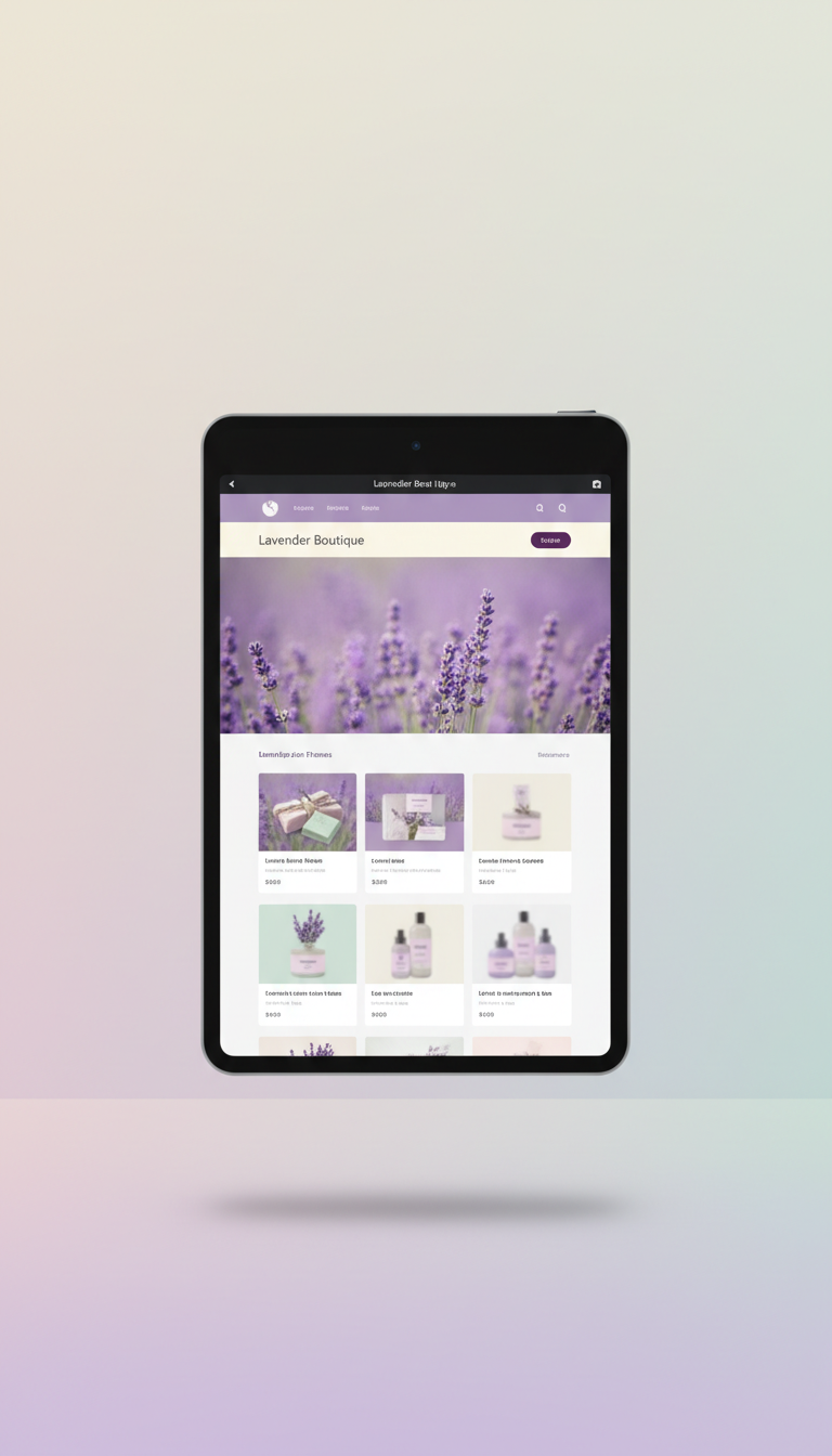 Lavender boutique tablet theme